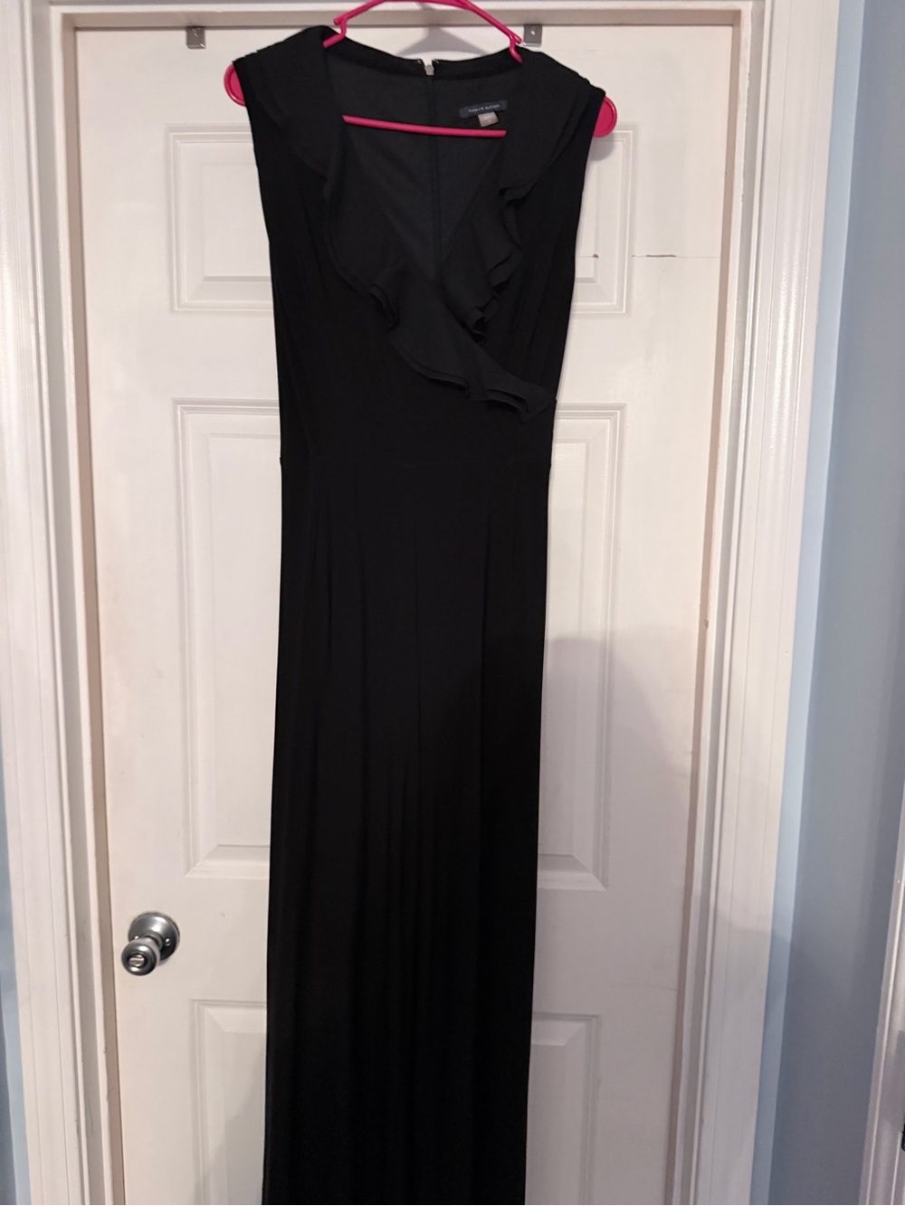 Tommy Hilfiger Black Ruffle-Trim Jumpsuit